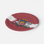 ラトビア、ラトビア国旗のパーティー、誕生日/スポーツ ペーパープレート (アングル)