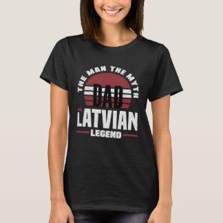 ラトビア・ラトビア国旗の父親の日 Tシャツ