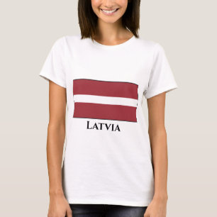ラトビア（ラトビア）フラグ Tシャツ