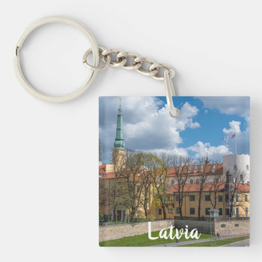 ラトビア、リガのリガ城 キーホルダー (正面)