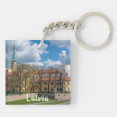 ラトビア、リガのリガ城 キーホルダー (裏面)