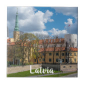 ラトビア、リガのリガ城 タイル (正面)