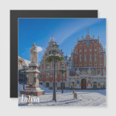 ラトビア、リガの歴史的な都市中心部 (正面/裏面)