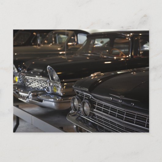 ラトビア、リガ、リガ自動車博物館、車の ポストカード (正面)