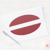 ラトビア 楕円形シール (封筒)