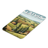 ラトビア 田舎 旅行 マグネット (左側)
