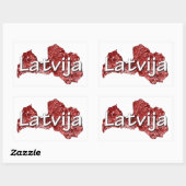 ラトビア 長方形シール (シート)