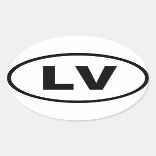 ラトビアLVヨーロッパ 楕円形シール