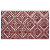 ラトビ伝統的アの赤と白デザインパターン ファブリック (ファットクウォーター)