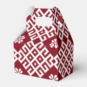 ラトビ伝統的ア赤デザインパターン フェイバーボックス (裏面サイド)