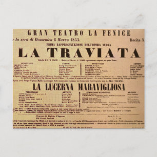 ラトラヴィアタワールドプレミエールポスター(1853年) ポストカード