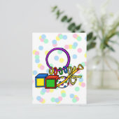 ラトルとブロック ポストカード (スタンド正面)