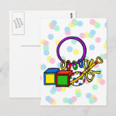 ラトルとブロック ポストカード (正面/裏面)