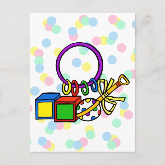 ラトルとブロック ポストカード (正面)