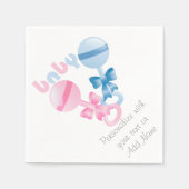 ラトルジェンダー明らかに赤ちゃんシャワーパーティーナプキン スタンダードカクテルナプキン (正面)