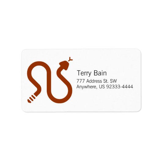 ラトルズナケ警告標識 ラベル (正面)