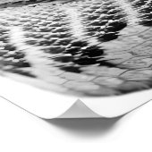 ラトルズネクウッドランドモダンポートレート白黒 ポスター (角)