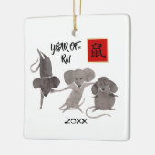 ラト中国のギフトオーナメントの年 セラミックオーナメント (左)