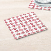 ラト伝統的ビアのSUN記号の幾何学的パターンIV スクエアペーパーコースター (アングル)