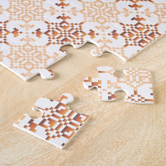 ラト伝統的ビアのSUN記号の幾何学的パターンVII ジグソーパズル (側面)