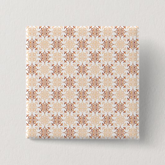 ラト伝統的ビアのSUN記号の幾何学的パターンVII 缶バッジ (正面)