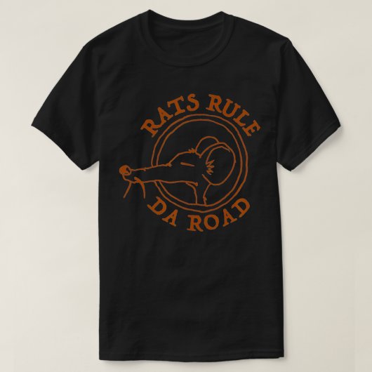 ラト誇りを持ったおもしろいラットロ改造ド所有者 Tシャツ (デザイン正面)