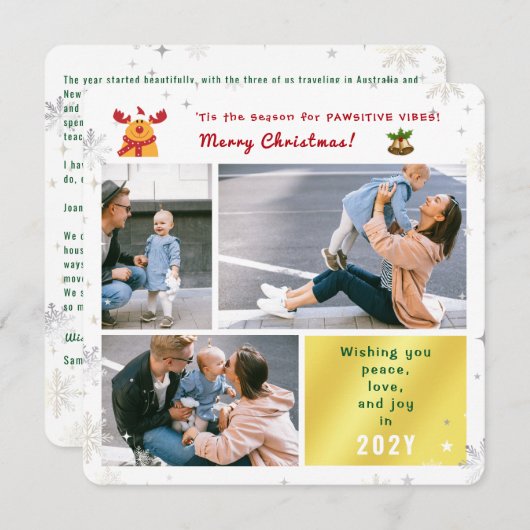 ラドおもしろいルフ平和ラブジョイ可愛いエレガント3枚 シーズンカード (正面/裏面)