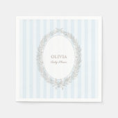 ラドゥレフランスのカフェパティッセリーボンジュールベーブブルー スタンダードカクテルナプキン (正面)