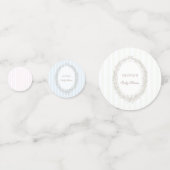 ラドゥレフランスのカフェボンジュールベグリーンストライプ コンフェッティ (正面)