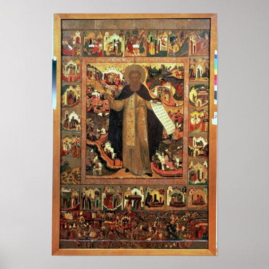 ラドネシュの聖セルギウスの生涯, 1640年代 ポスター (正面)