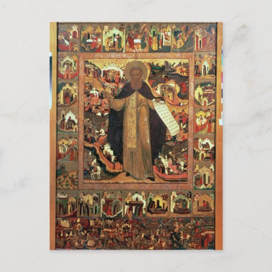 ラドネシュの聖セルギウスの生涯， 1640年代 ポストカード (正面)