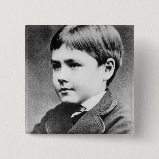 ラドヤード・キップリング、c.1870 缶バッジ (正面)