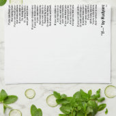 ラドヤード・キップリング(Kiplingの写真無し)著作の詩 キッチンタオル (折り畳み)