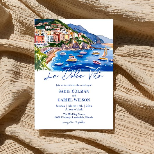 ラドルチェヴィタアイタリアンマルフィ結婚コースト 招待状