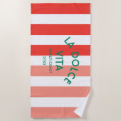 ラドルチェヴィタアマルフィコーストカバナストライプ ビーチタオル (正面)