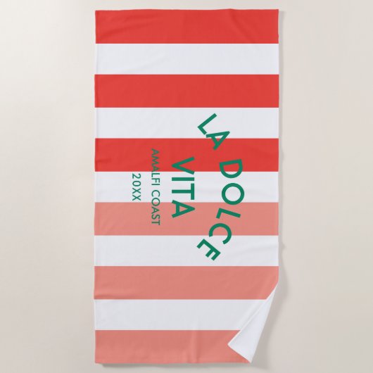 ラドルチェヴィタアマルフィコーストカバナストライプ ビーチタオル (正面)