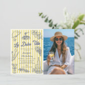 ラドルチェヴィタイエローストライプイタリアン夕食写真 招待状 (スタンド正面)