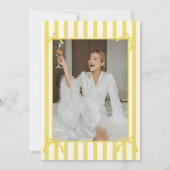 ラドルチェヴィタイエローストライプブライダルシャワー 招待状 (裏面)