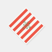 ラドルチェヴィタイタリアディスティネーションズレッドカバナストライプ スタンダードカクテルナプキン (角)