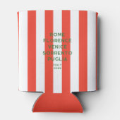 ラドルチェヴィタイタリアトラベルレッドカバナストライプズ 缶クーラー (裏面)