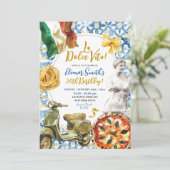 ラドルチェヴィタイタリアンディナーテーマアダルト誕生日 招待状 (スタンド正面)