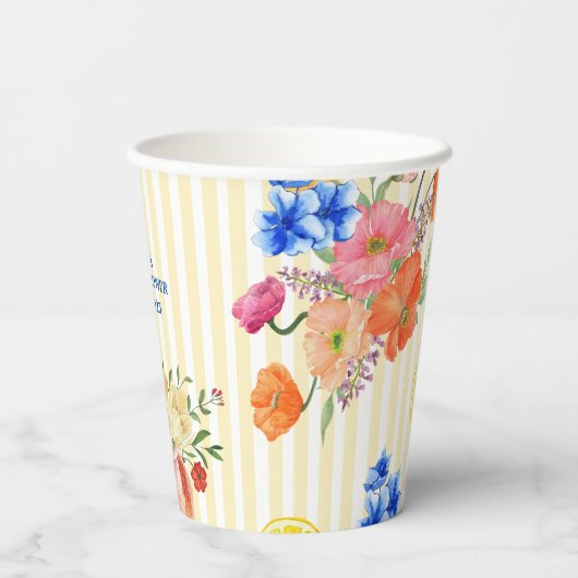 ラドルチェヴィタイタリアンレモンサマーブライダルシャワー 紙コップ (裏面)