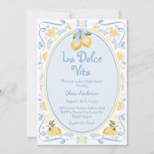 ラドルチェヴィタイタリアンレモンフローラブライダルシャワーI 招待状 (正面)