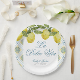 ラドルチェヴィタイタリアンレモ結婚ンズ ペーパープレート