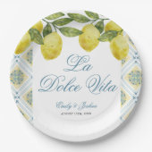 ラドルチェヴィタイタリアンレモ結婚ンズ ペーパープレート (正面)