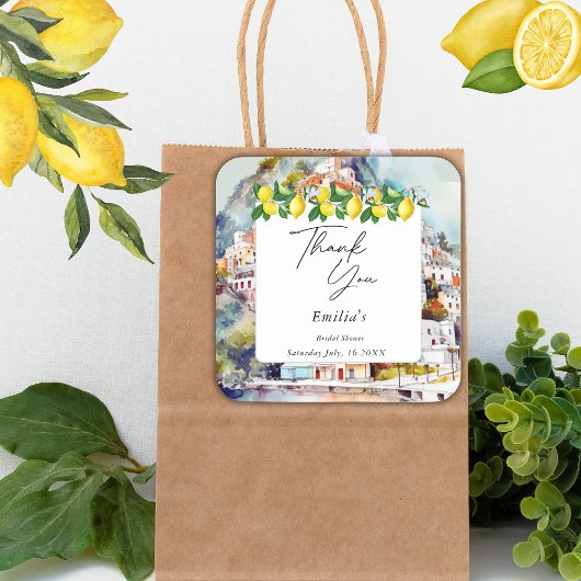 ラドルチェヴィタサマーイタリアンブライダルシャワー スクエアシール