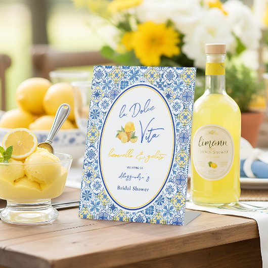 ラドルチェヴィタサマーイタリアンブライダルシャワー 台座サイン