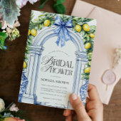 ラドルチェヴィタシトラスグリーンリーブライダルシャワー 招待状