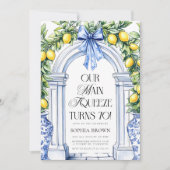 ラドルチェヴィタシトラスグリーンリー70誕生日 招待状 (正面)