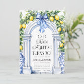 ラドルチェヴィタシトラスグリーンリー70誕生日 招待状 (スタンド正面)